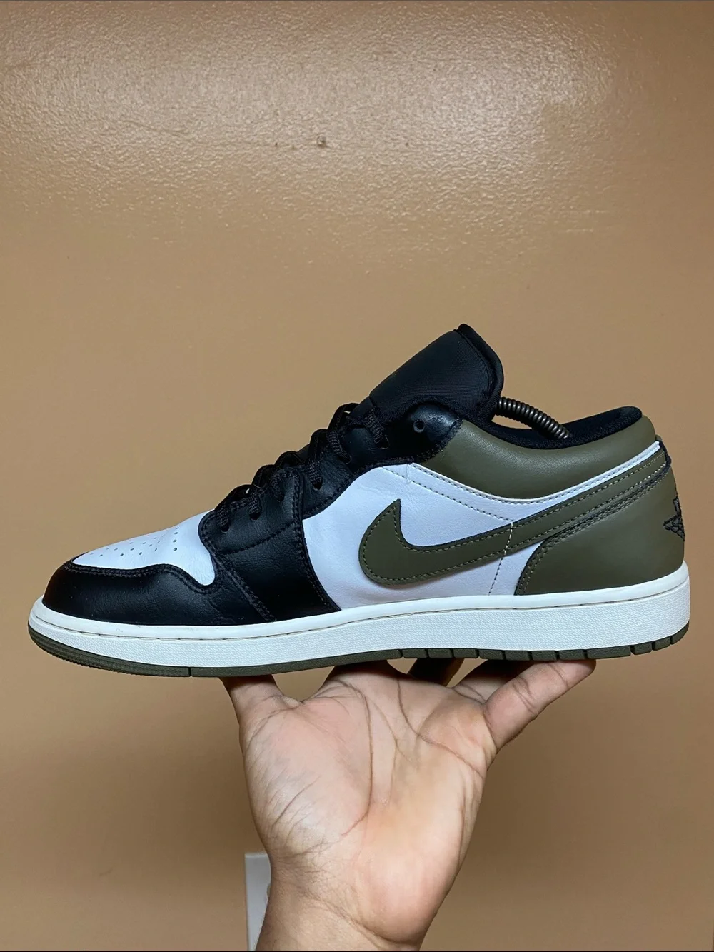 Air Jordan 1 Low “Black Toe Medium Olive” Size 12  553558-092